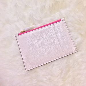 J. Crew White Leather Cardholder